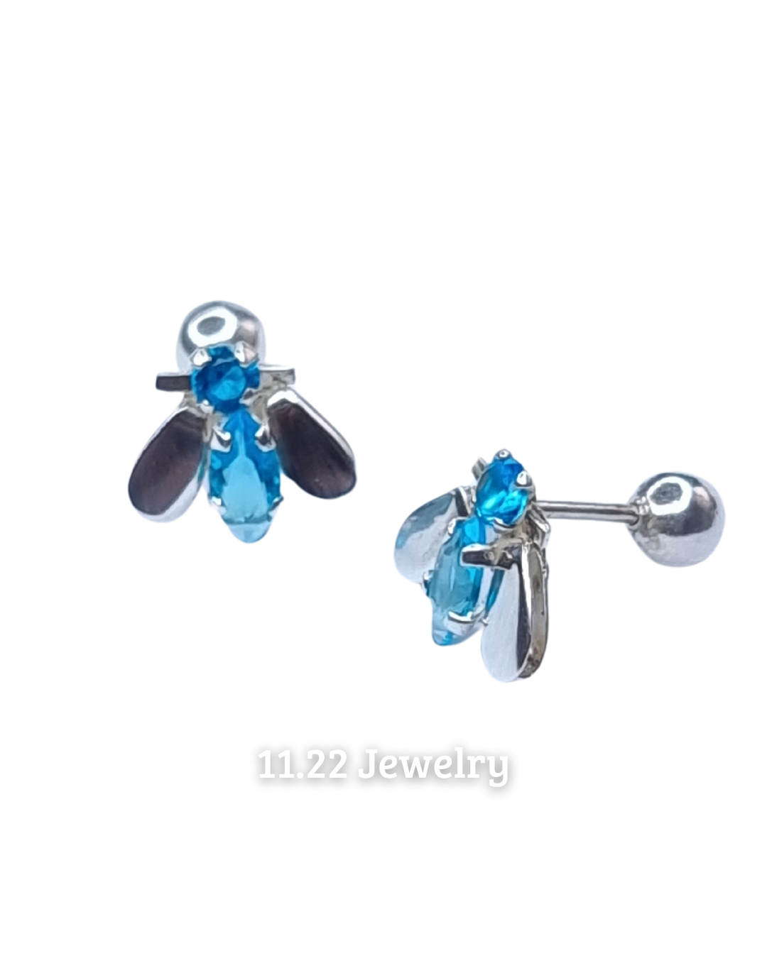 ARETES ABEJITA CELESTE