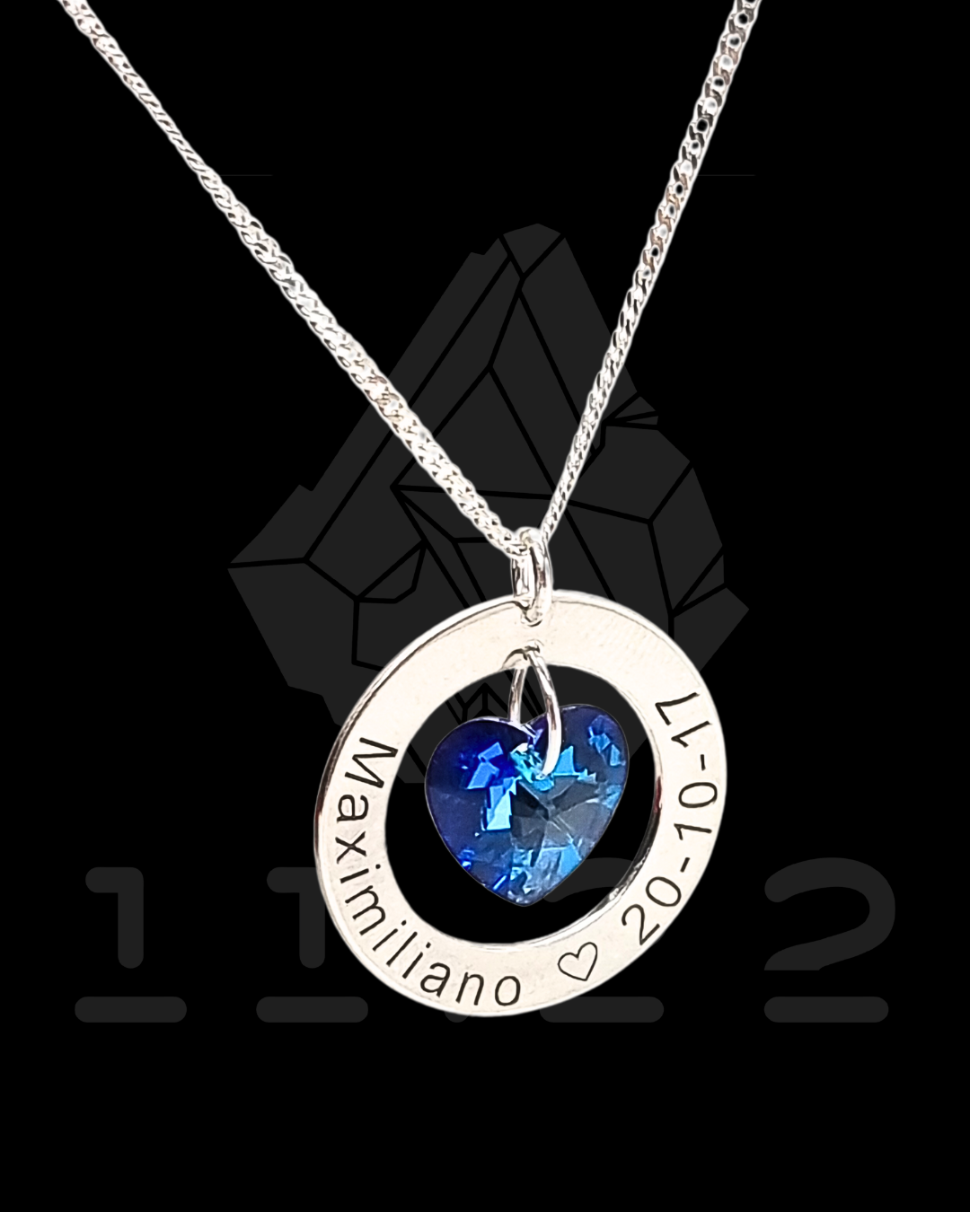 COLLAR CIRCULO DE LA VIDA CON CORAZÓN SWAROVSKI