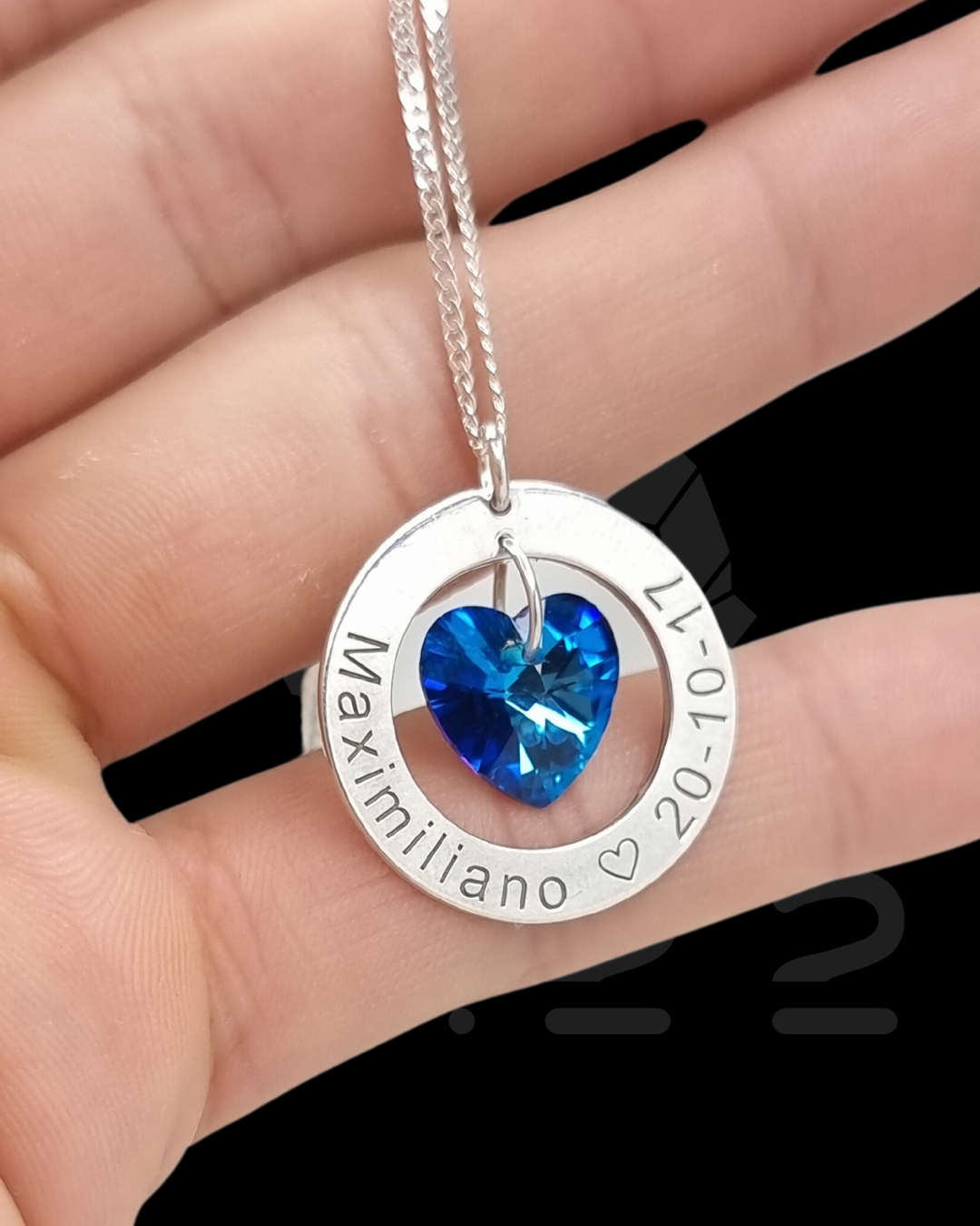 COLLAR CIRCULO DE LA VIDA CON CORAZÓN SWAROVSKI