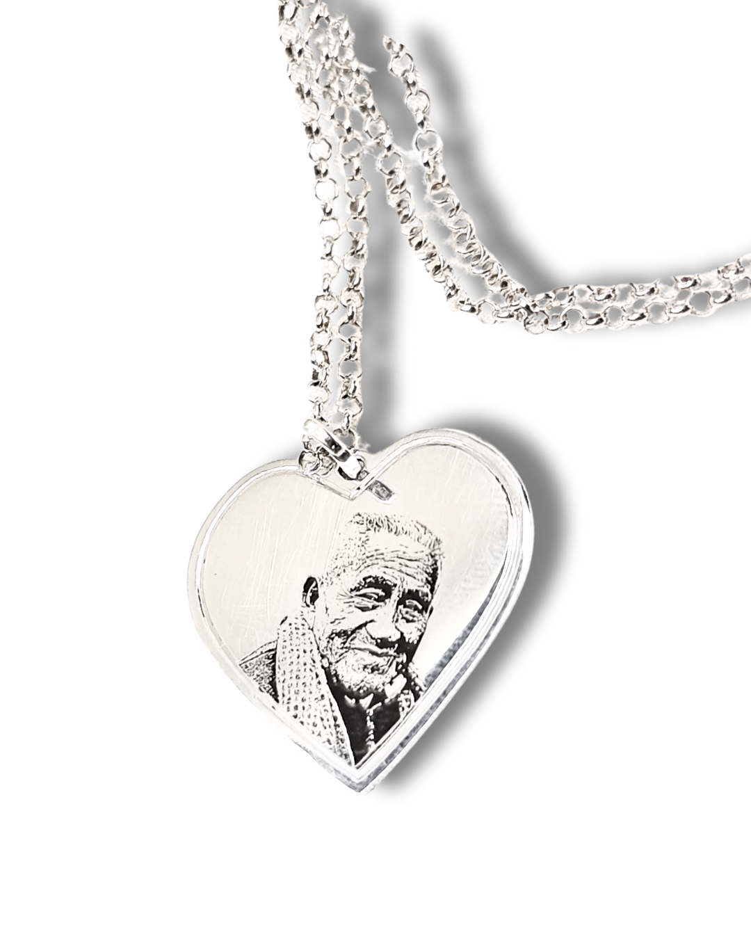 COLLAR CORAZÓN FOTOGRABADO