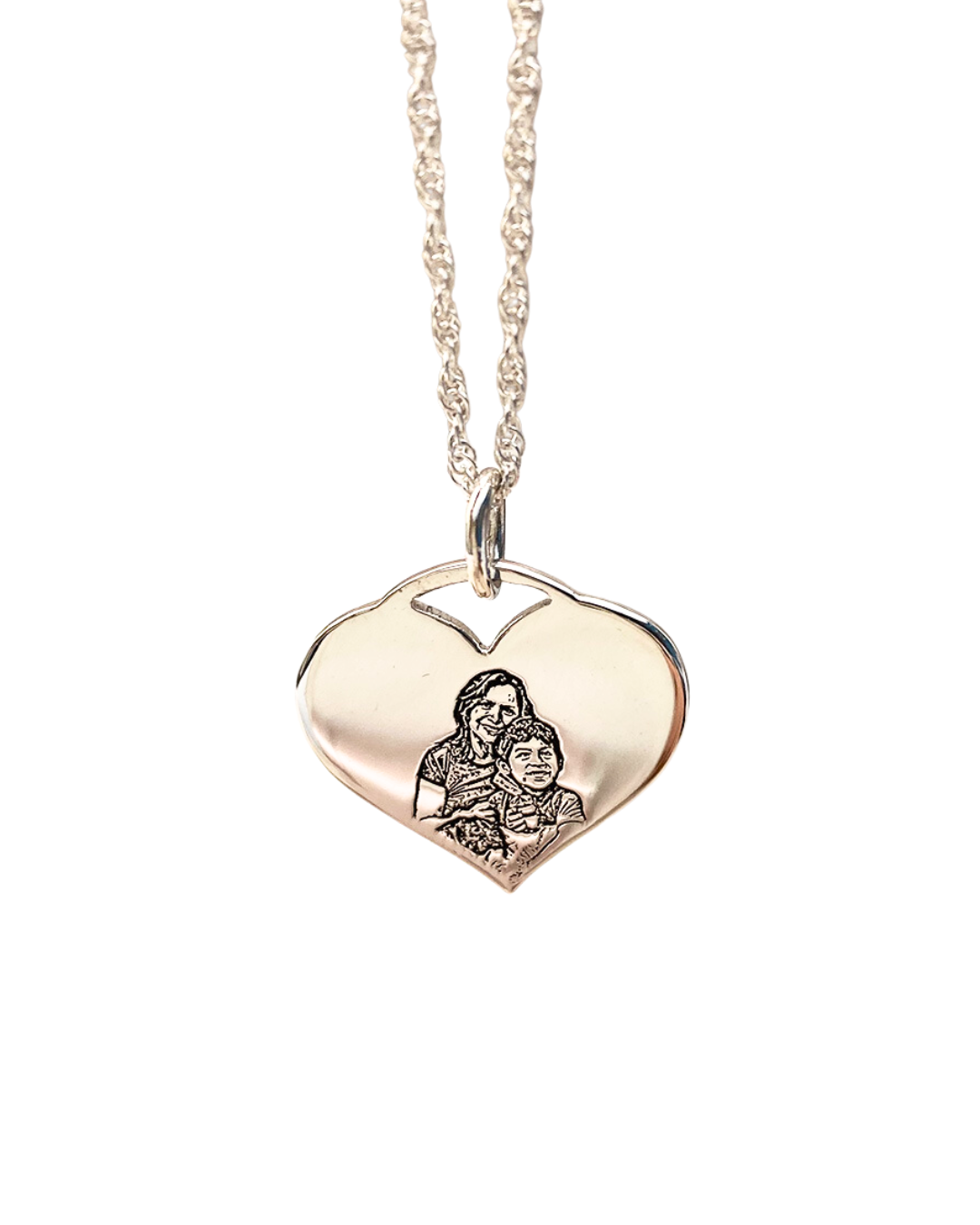 COLLAR CORAZÓN FOTOGRABADO