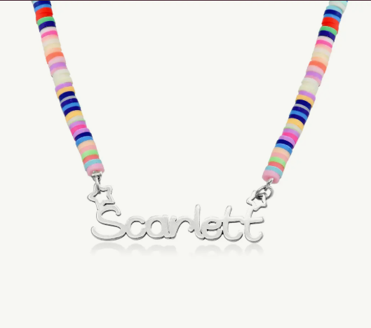 Collar nombre clásico para bebé o niños