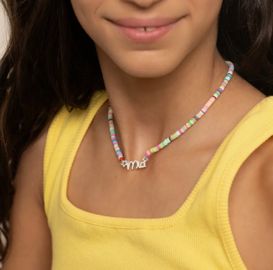 Collar nombre clásico para bebé o niños