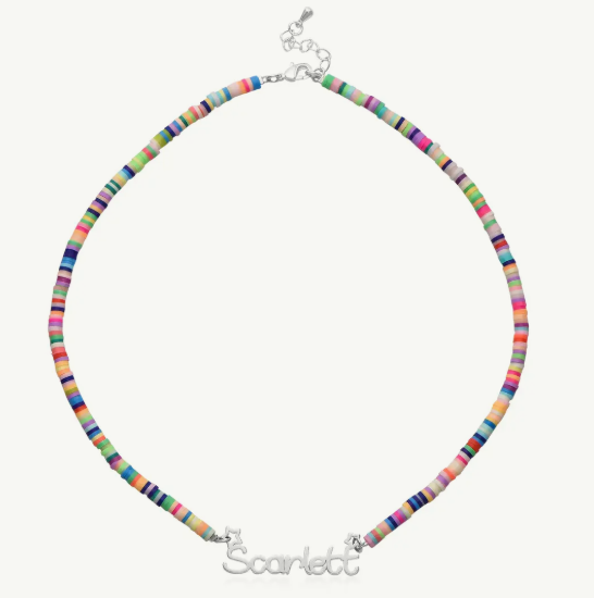 Collar nombre clásico para bebé o niños