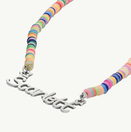 Collar nombre clásico para bebé o niños
