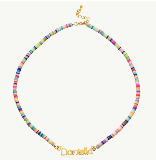Collar nombre clásico para bebé o niños