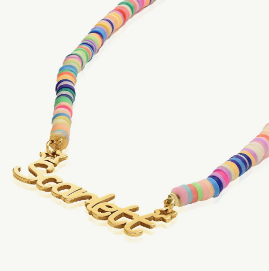 Collar nombre clásico para bebé o niños