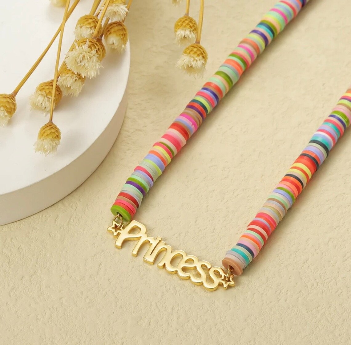 Collar nombre clásico para bebé o niños