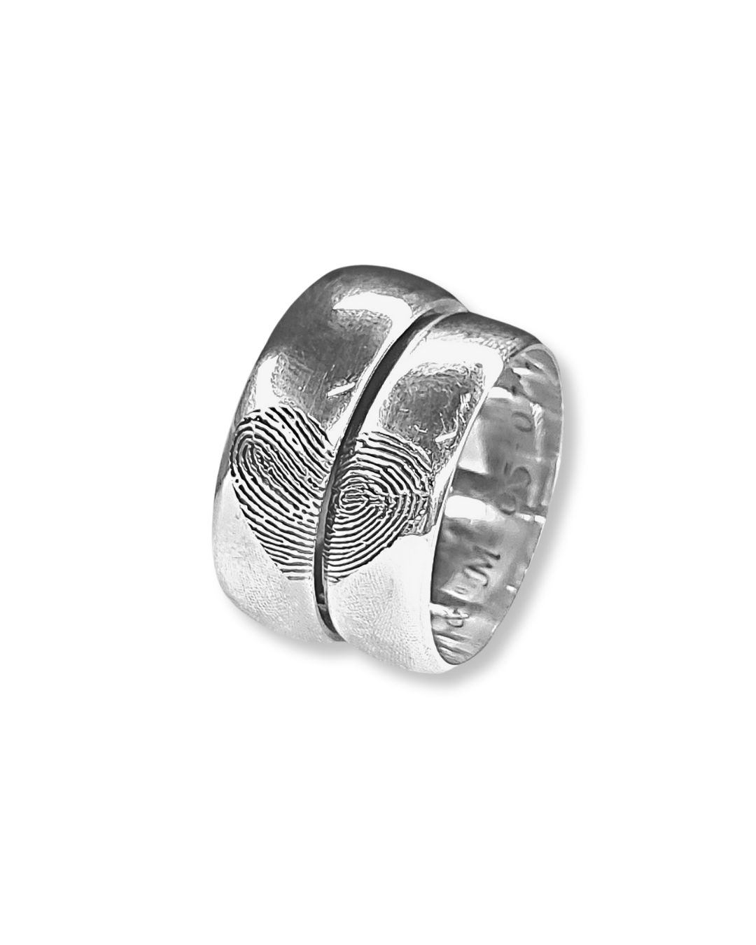 DUO DE ANILLOS CON HUELLAS DACTILARES