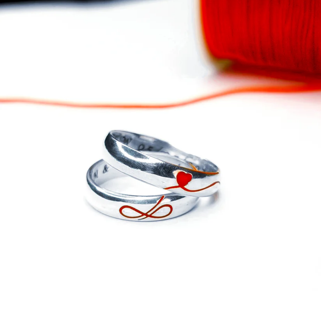 DUO DE ANILLOS "LEYENDA DEL HILO ROJO"