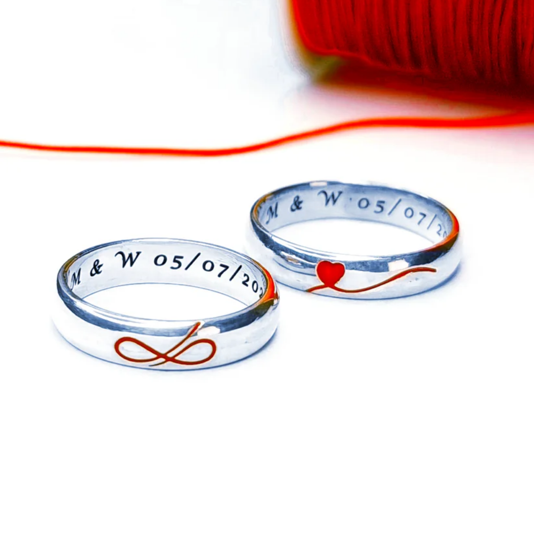 DUO DE ANILLOS "LEYENDA DEL HILO ROJO"