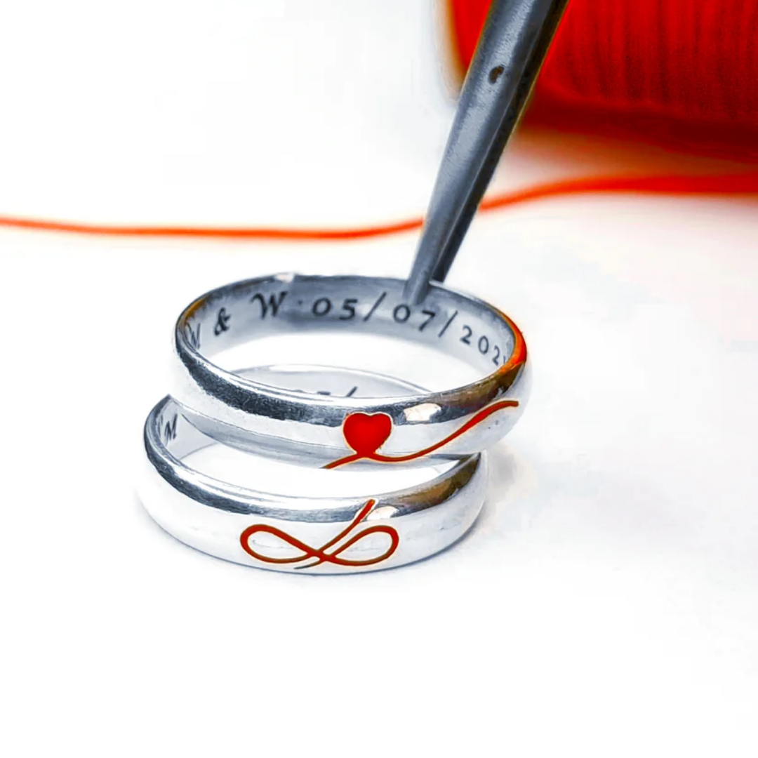 DUO DE ANILLOS "LEYENDA DEL HILO ROJO"