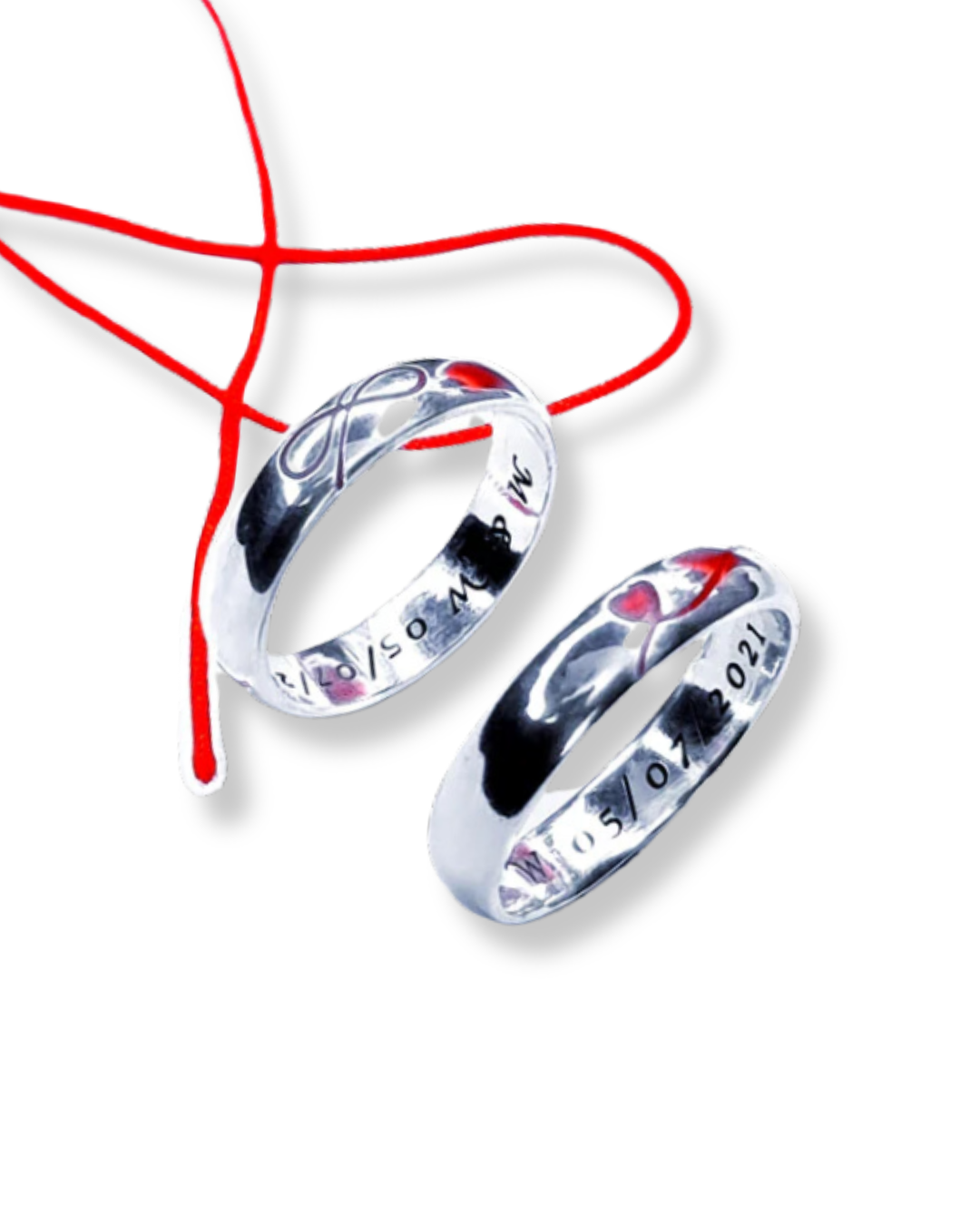 DUO DE ANILLOS "LEYENDA DEL HILO ROJO"