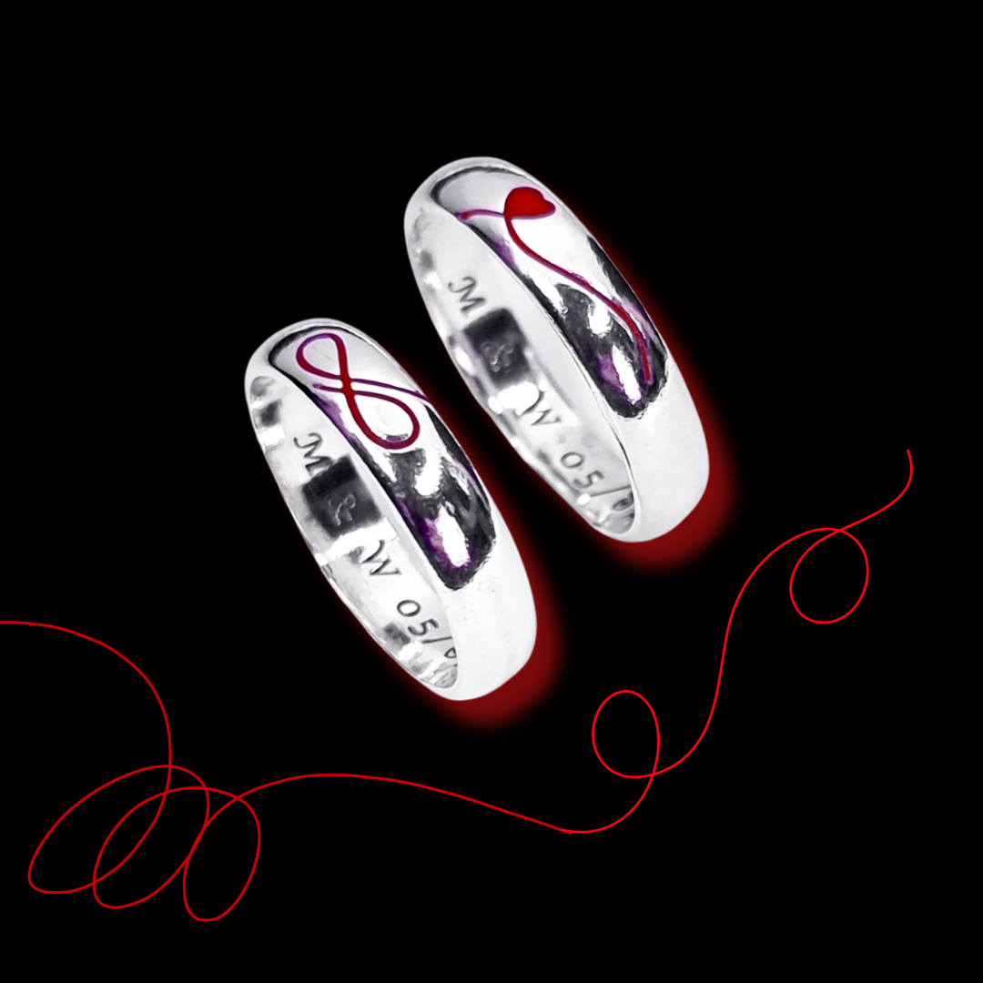 DUO DE ANILLOS "LEYENDA DEL HILO ROJO"