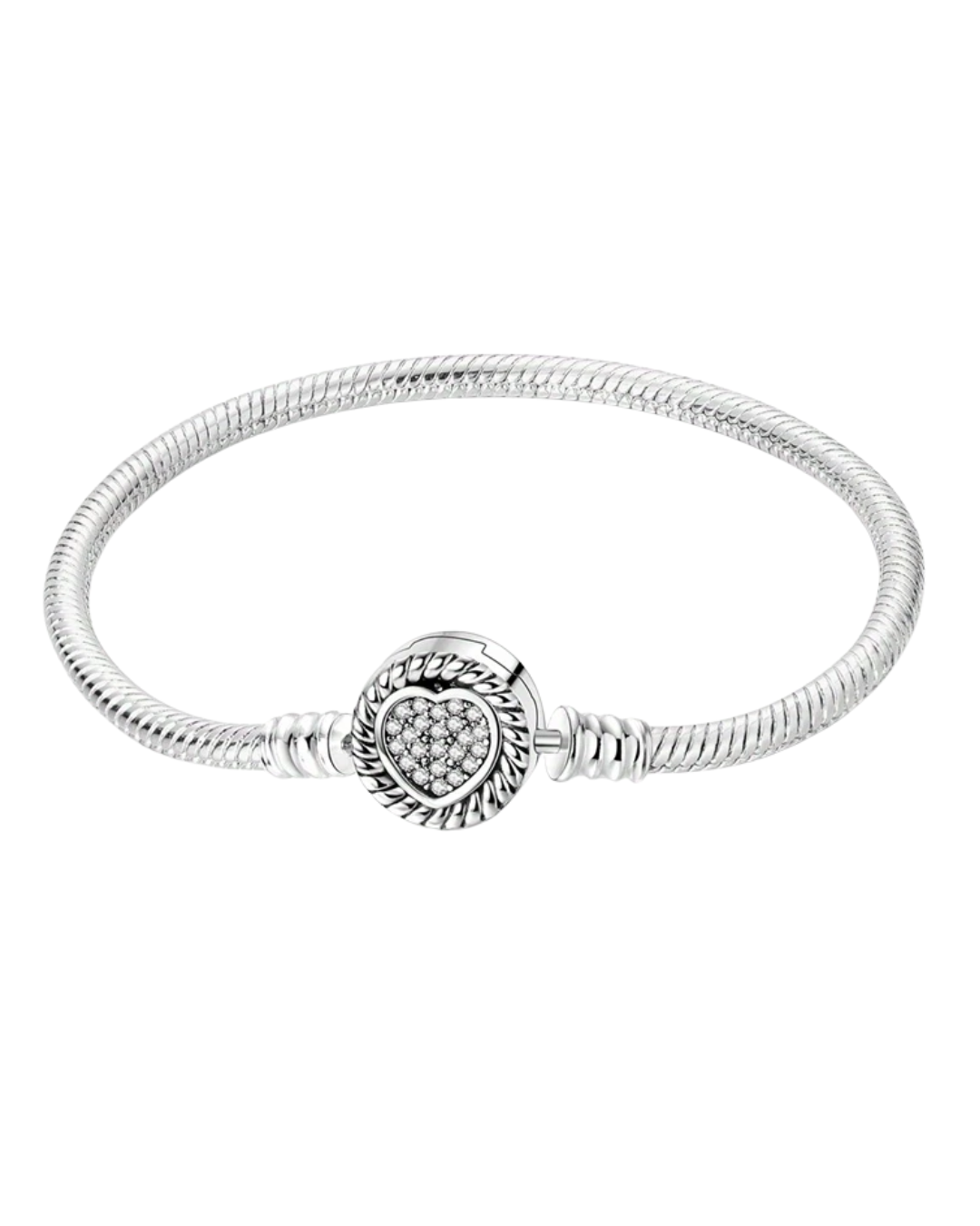 BRAZALETE DISEÑO SEMI RIGIDO CON DIJE REDONDO