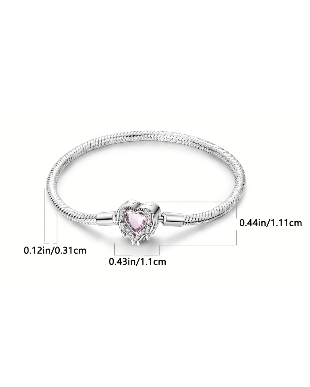 BRAZALETE DISEÑO SEMI RIGIDO CON DIJE CORAZÓN DERRETIDO - PRE ORDEN