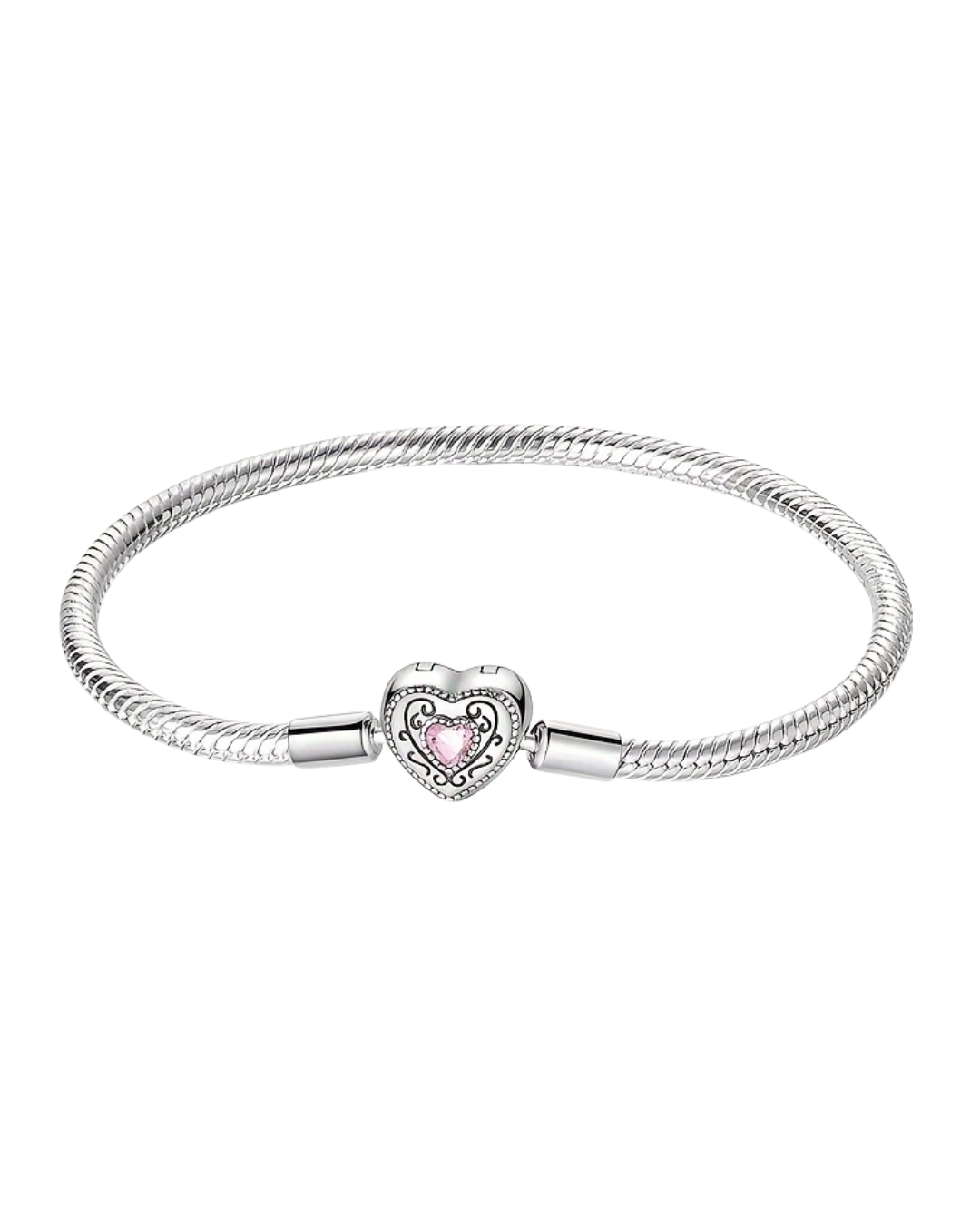 BRAZALETE DISEÑO SEMI RIGIDO CON DIJE CORAZÓN - PRE ORDEN