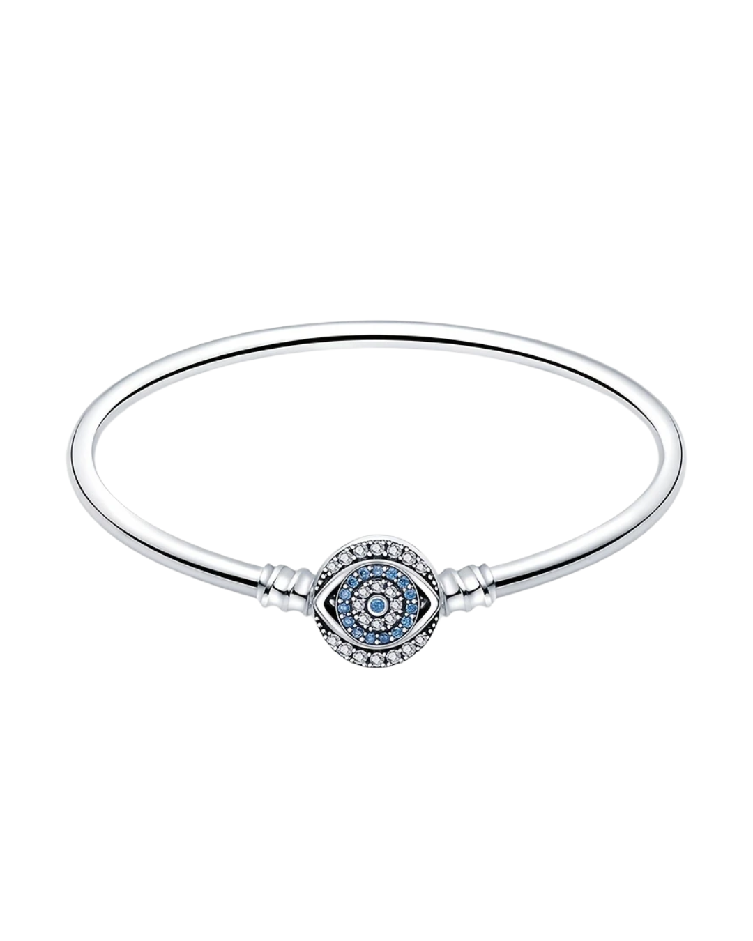 BRAZALETE DISEÑO RIGIDO CON BROCHE OJO TURCO - PRE ORDEN