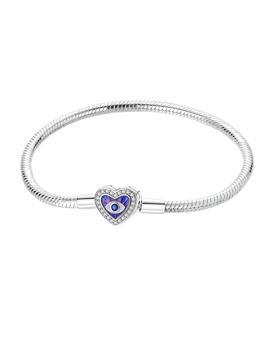 BRAZALETE DISEÑO SEMI RIGIDO CON BROCHE DE OJO TURCO - PRE ORDEN
