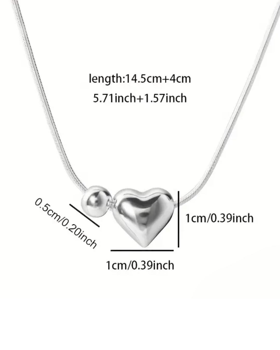 BRAZALETE DISEÑO SEMI RIGIDO CON DIJE CORAZÓN Y BALIN - PRE ORDEN