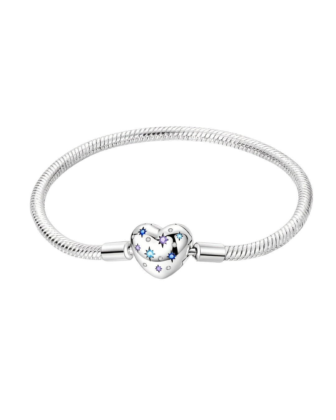 BRAZALETE DISEÑO SEMI RIGIDO CON DIJE CORAZÓN - PRE ORDEN
