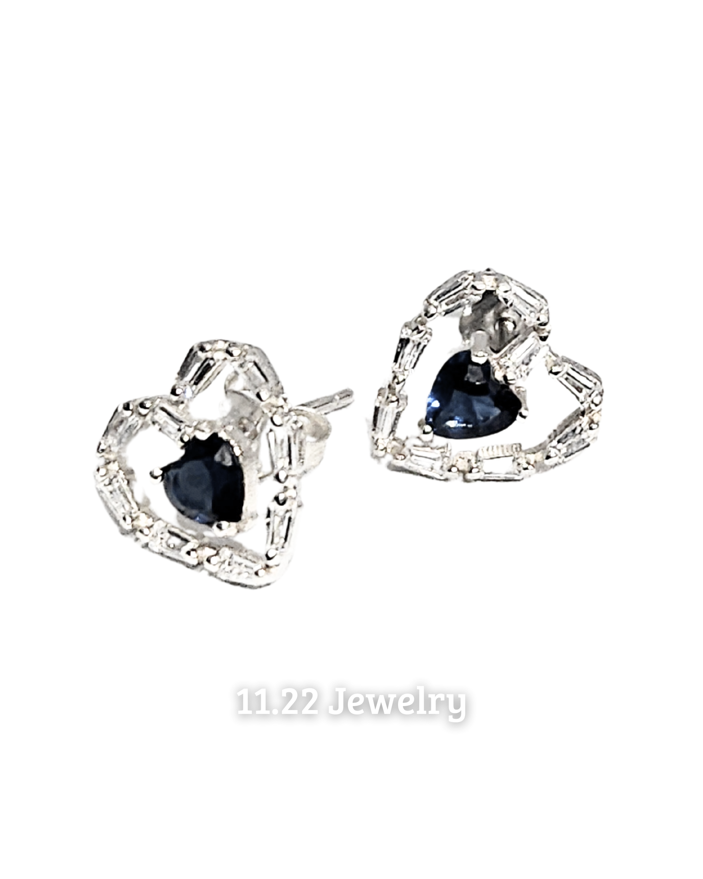 SET CORAZON CIRCON AZUL