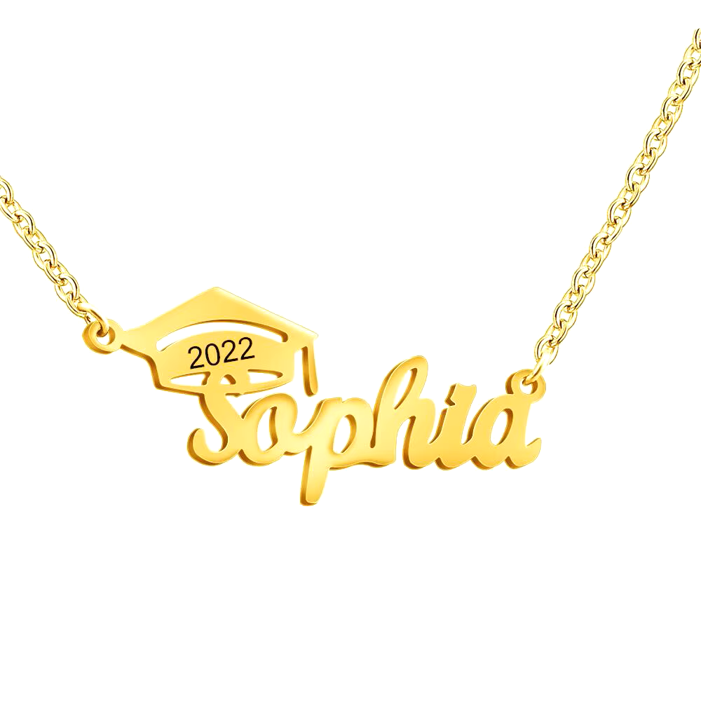 COLLAR NOMBRE + BIRRETE + TEXTO GRABADO