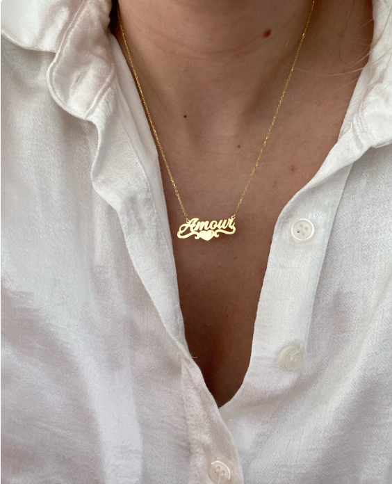 COLLAR CON NOMBRE + MARCO CORAZÓN