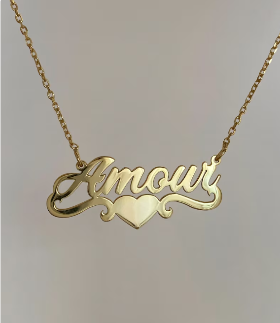 COLLAR CON NOMBRE + MARCO CORAZÓN