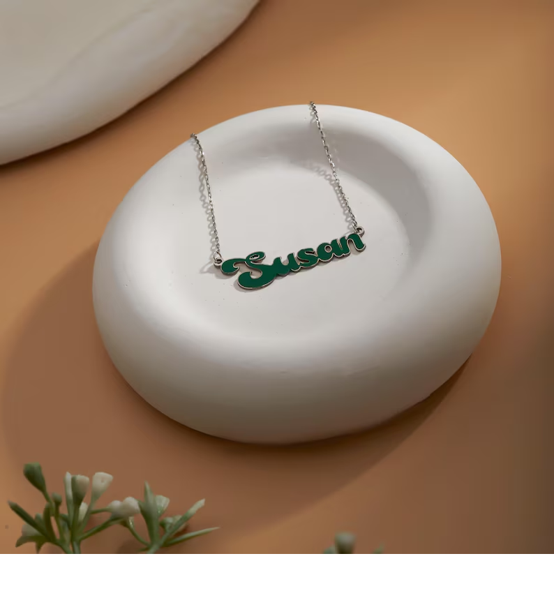 Collar con nombre y color para bebe y niños