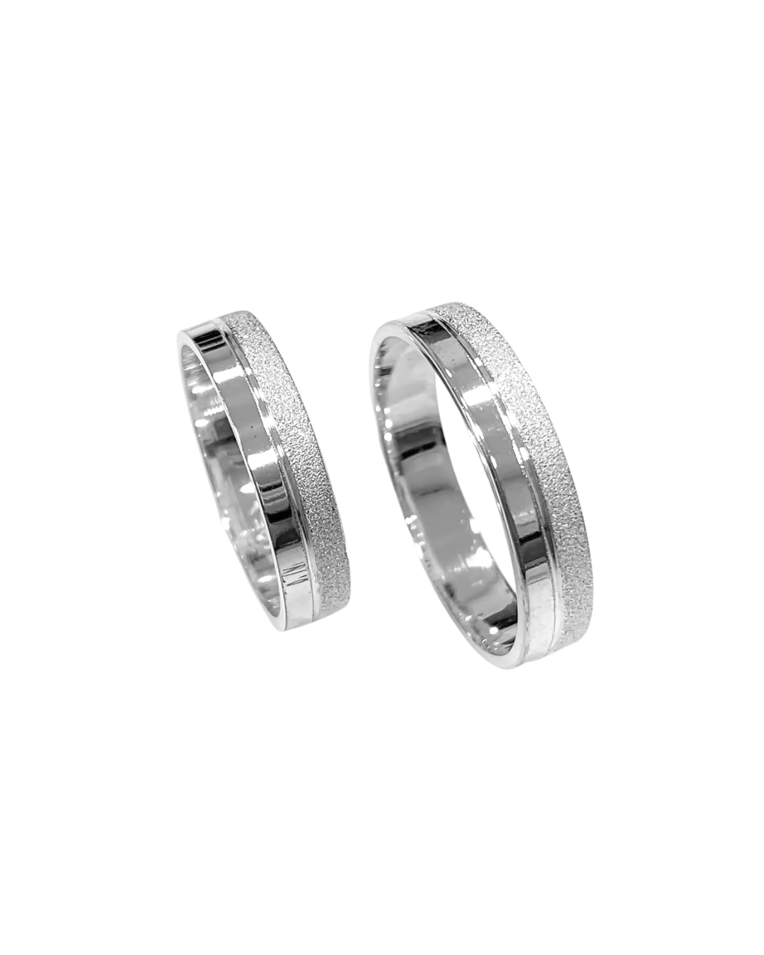 DUO DE ANILLOS BORDE TEXTURIZADO Y PERSONALIZADO EXTERIOR