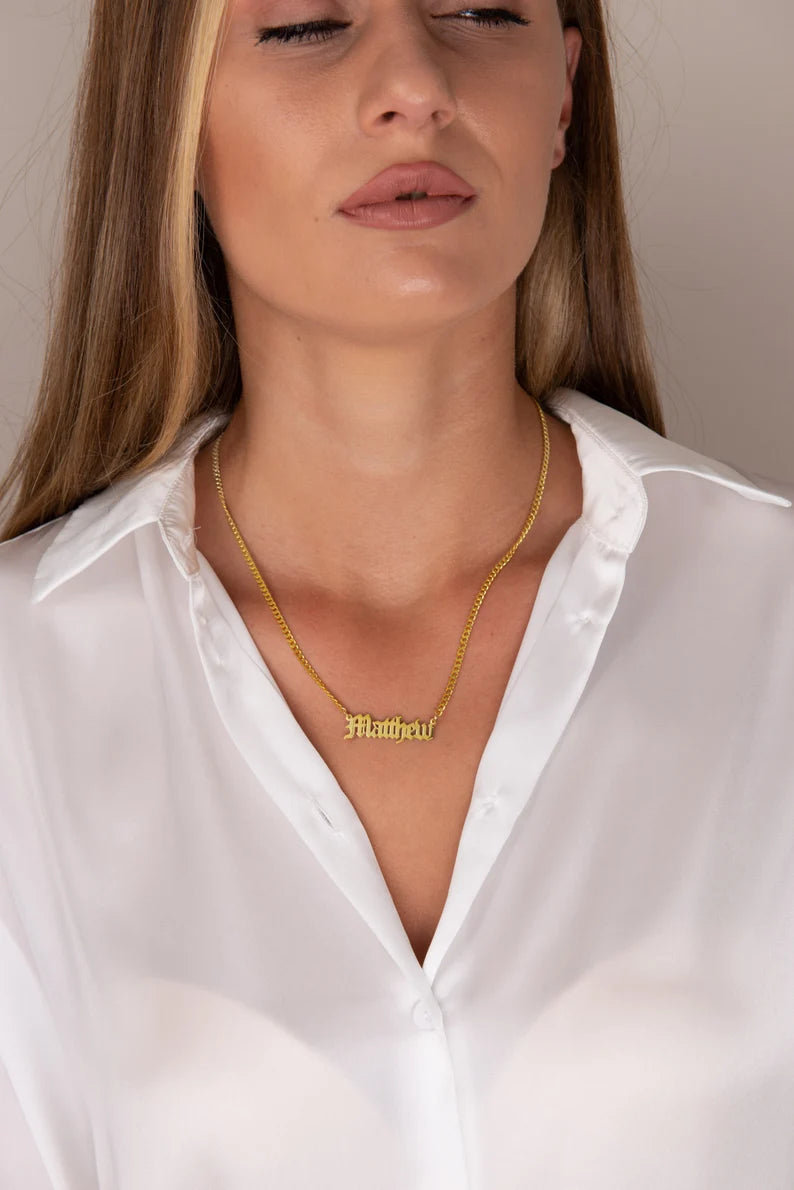 COLLAR CON NOMBRE+ CADENA GRUESA
