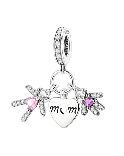 CHARM CORAZON Y NIÑA CON NIÑO FULL CIRCONES