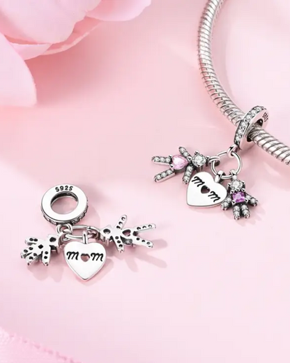 CHARM CORAZON Y NIÑA CON NIÑO FULL CIRCONES
