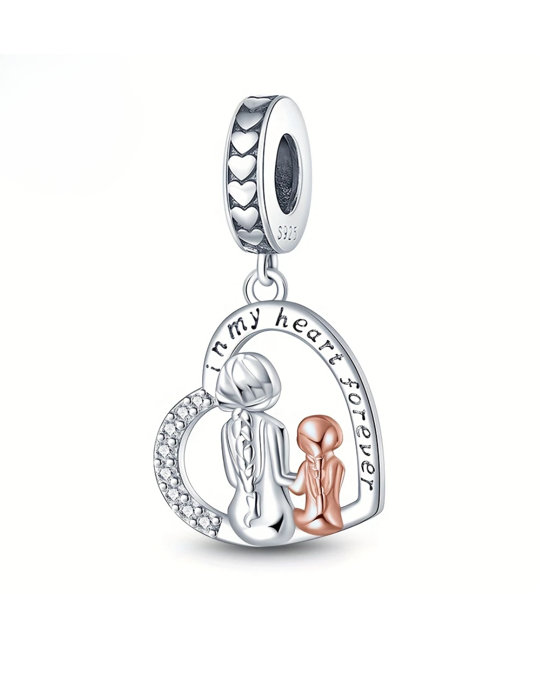 CHARM CORAZÓN MAMA E HIJA ¨IN MY HEART FOR EVER¨