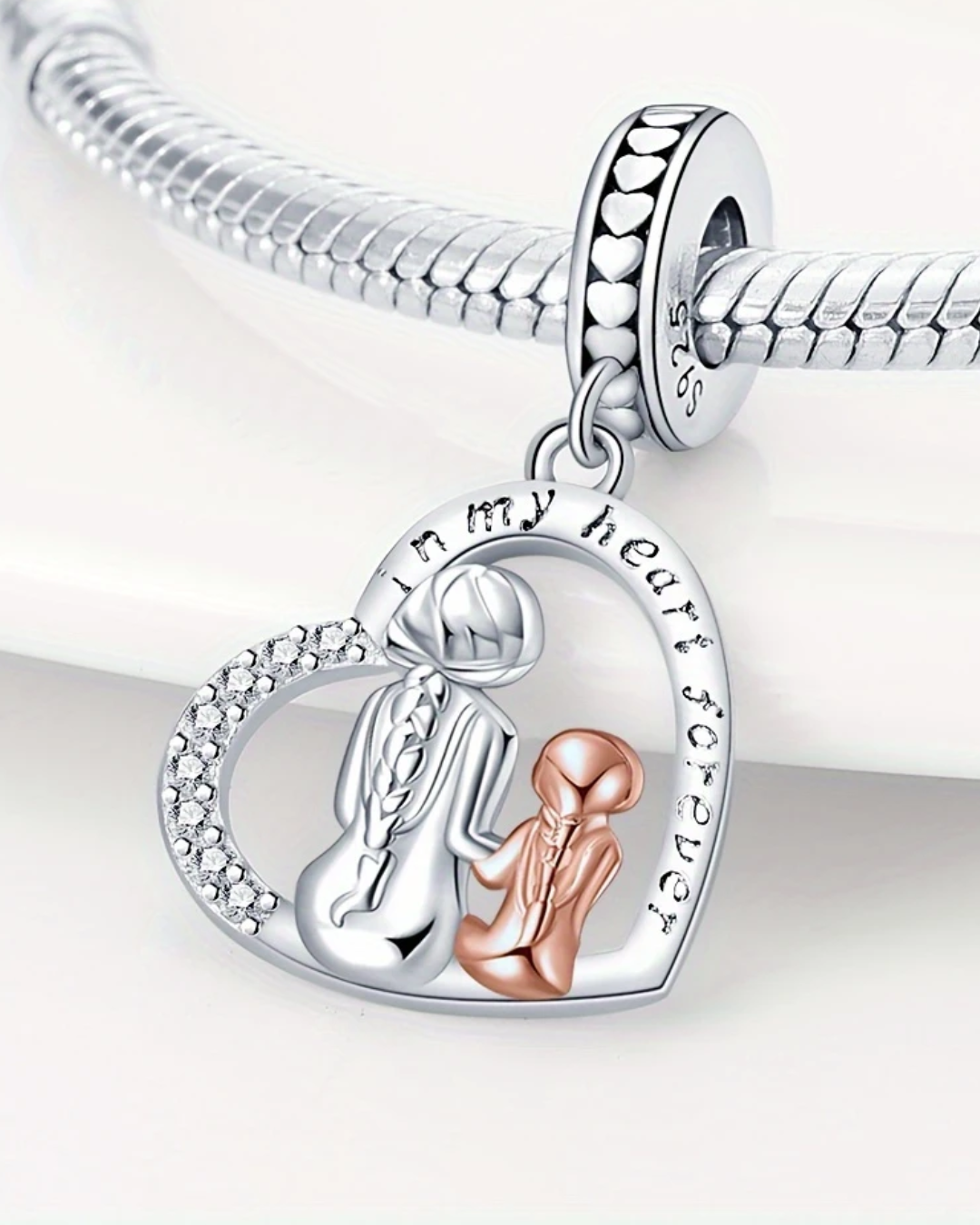 CHARM CORAZÓN MAMA E HIJA ¨IN MY HEART FOR EVER¨