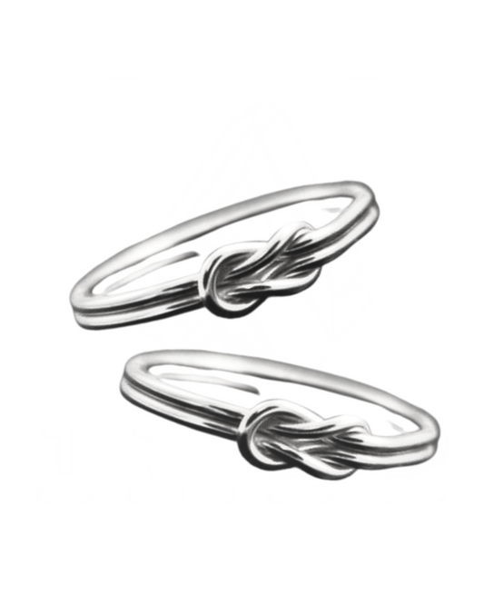 DUO DE ANILLOS NUDO DE AMOR INFINITO