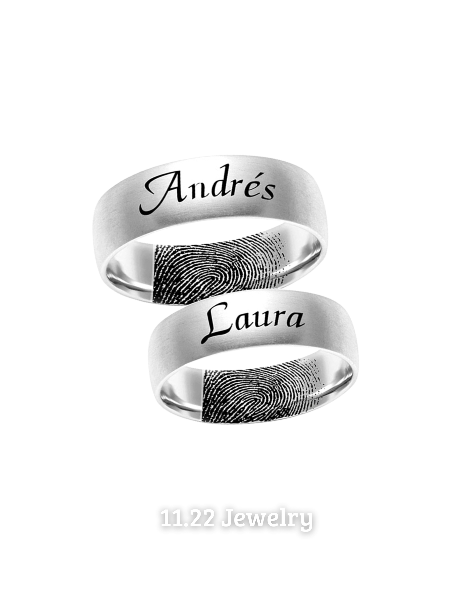 Anillos con huellas dactilares originales