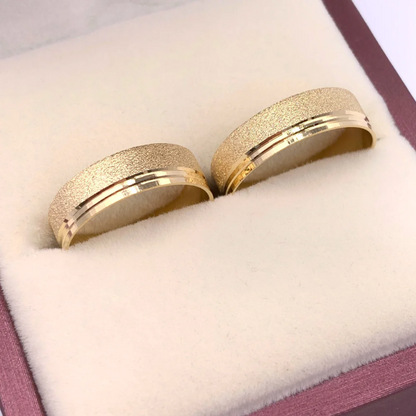 Argollas para pareja Mate Y Diamantados