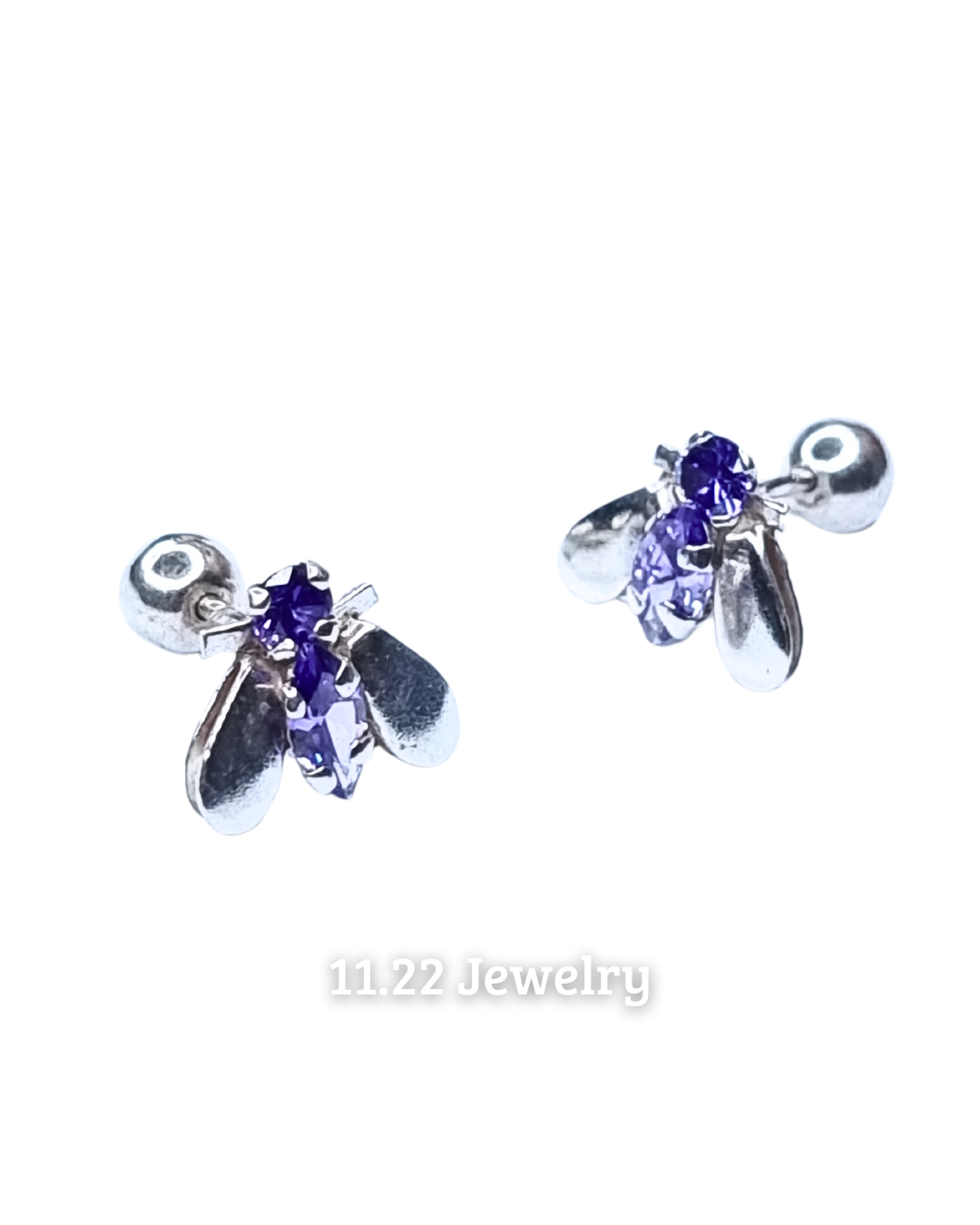 Aretes abejita morada