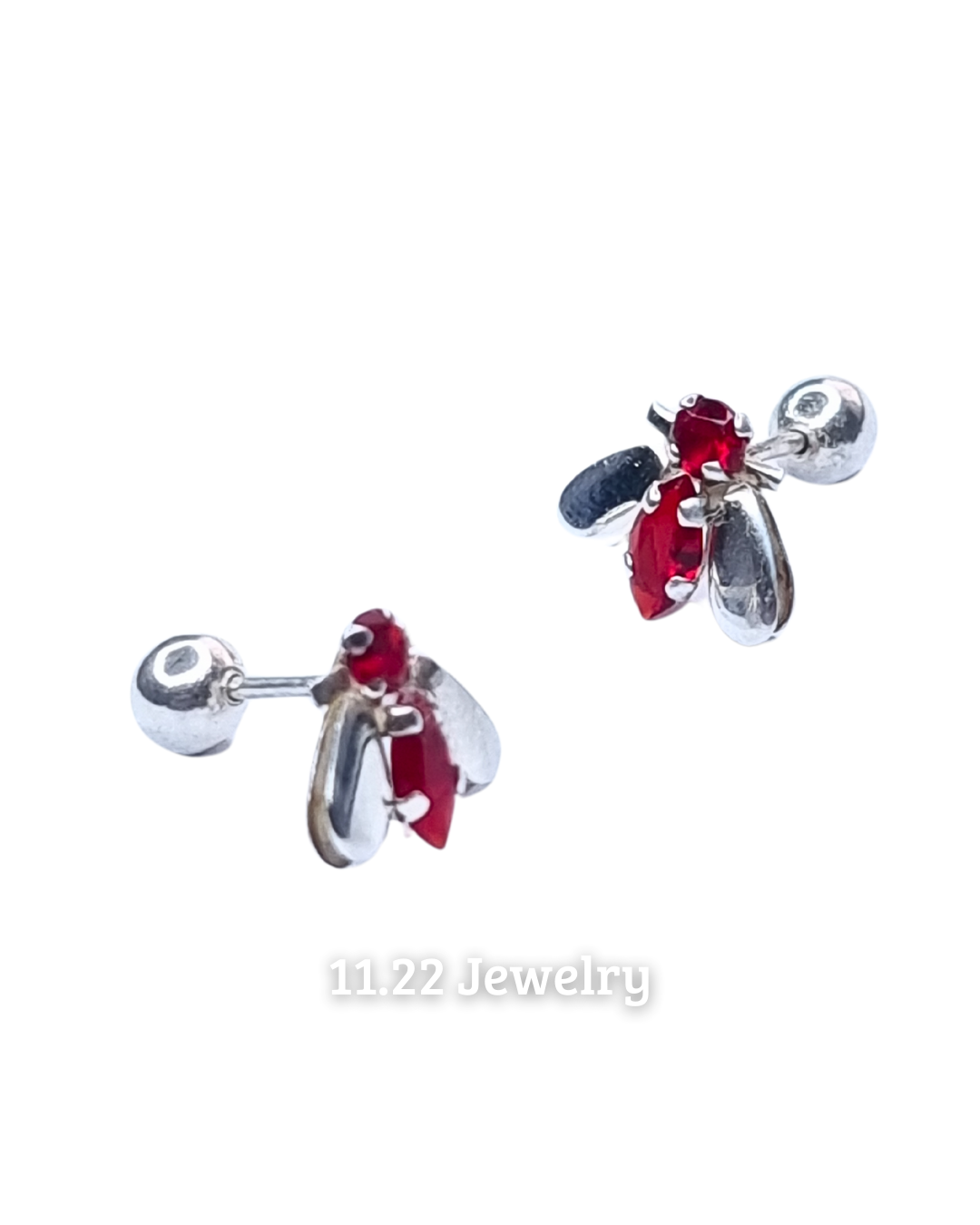 Aretes abejita roja