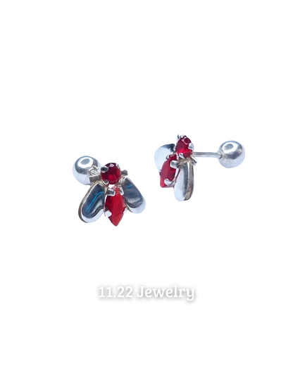 Aretes abejita roja