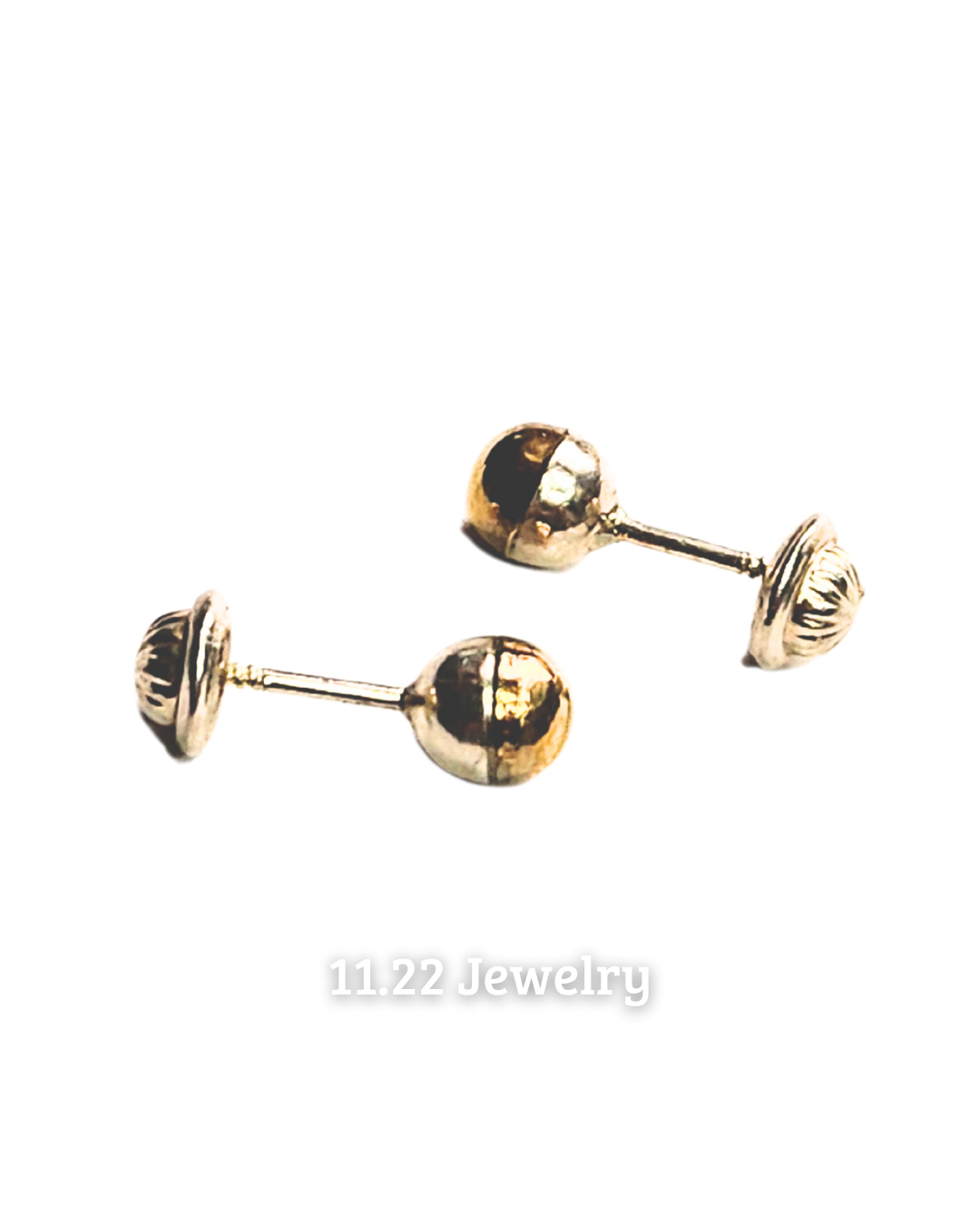 Aretes balines oro plata - 5 mm