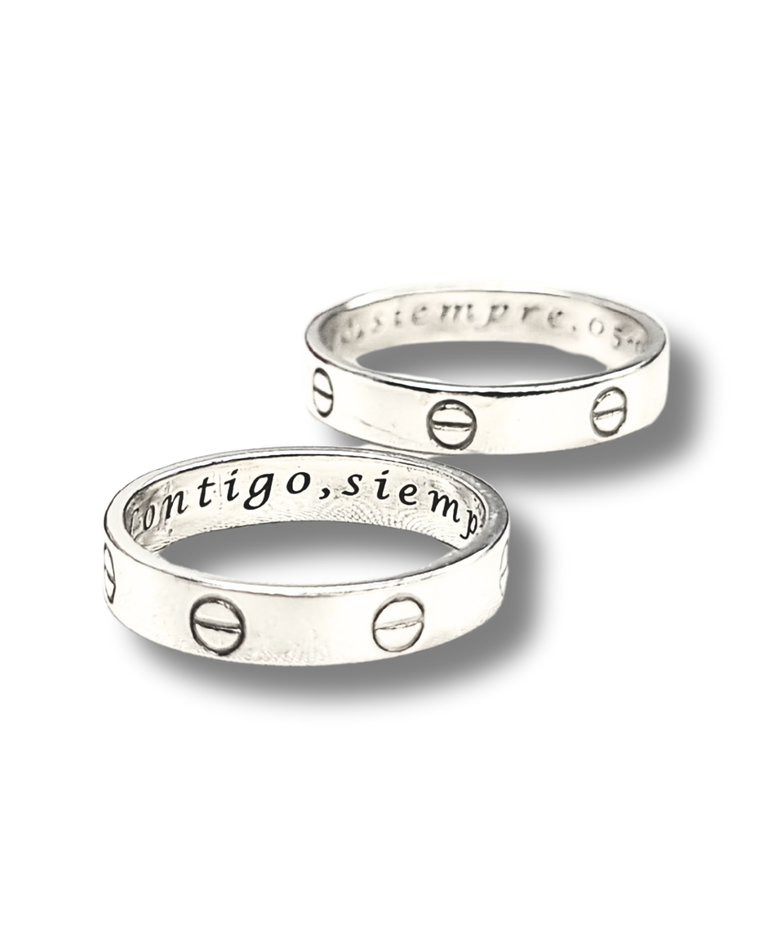 DUO DE ANILLOS ARANDELAS LOVE