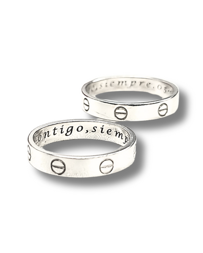 DUO DE ANILLOS ARANDELAS LOVE