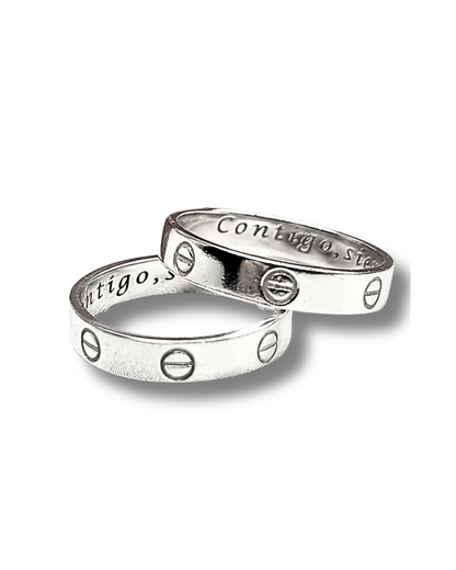 DUO DE ANILLOS ARANDELAS LOVE