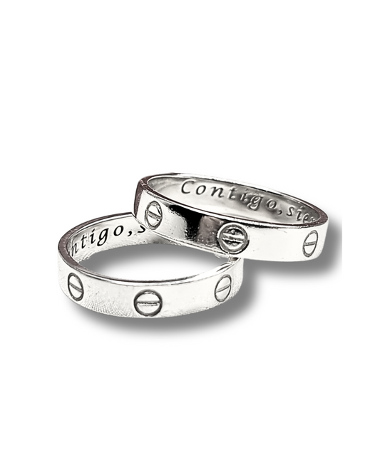DUO DE ANILLOS ARANDELAS LOVE