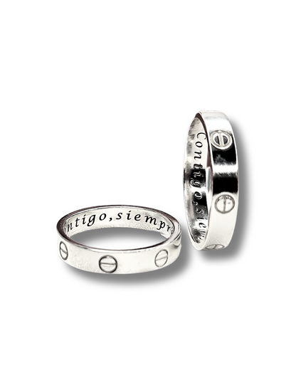 DUO DE ANILLOS ARANDELAS LOVE