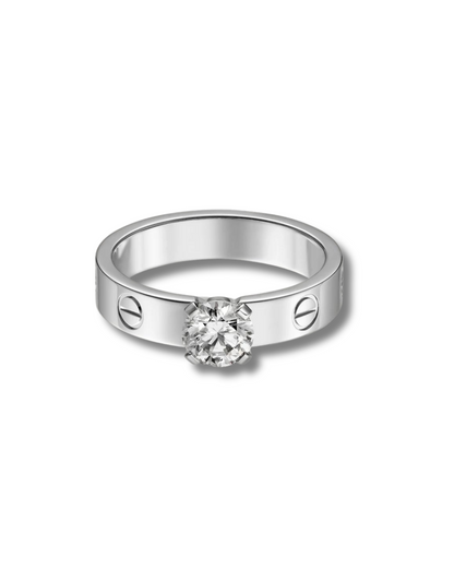 DUO DE ANILLOS ARANDELAS LOVE CON CIRCON