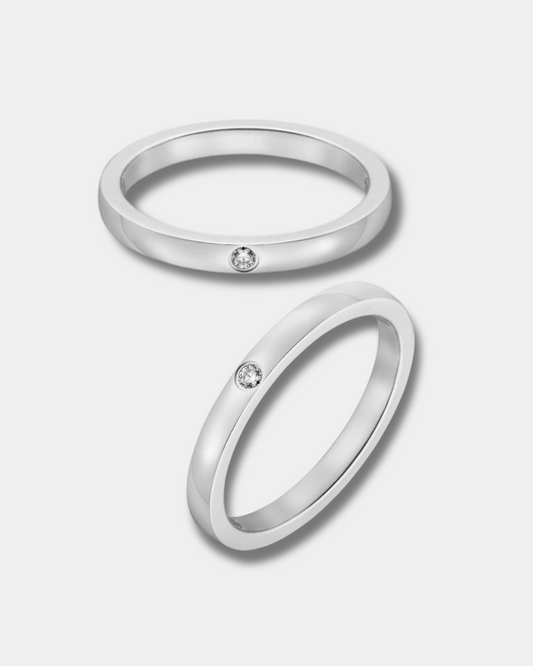 DUO DE ANILLOS CIRCON MINIMAL